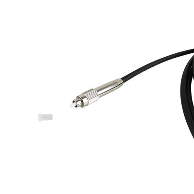 Multimode 4.8mm LSZH Black Stainless Steel armored Patch Cable with FC PC connector