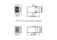 0.2dB SC UPC APC One Piece SX Fiber Optic Adapter
