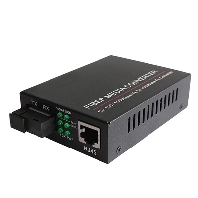 Gigabit Media Converter, 10/100/1000Mbps, 1xRJ45, 1xOptical Port, SM, 1310nm Tx / 1550nm Rx, 20KM, External Power Supply