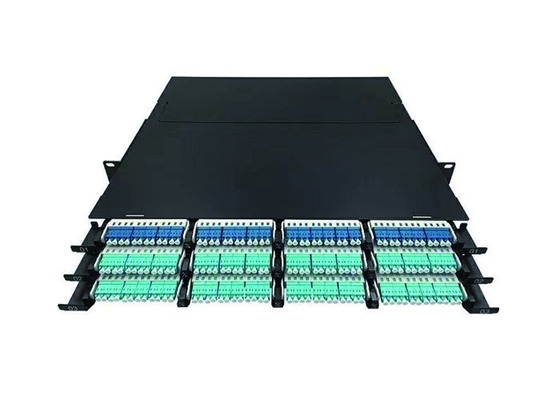 1 U 144 Cores High Density MPO/MPT rack mount enclosure Ten megapixel high-density optical fiber box in data center