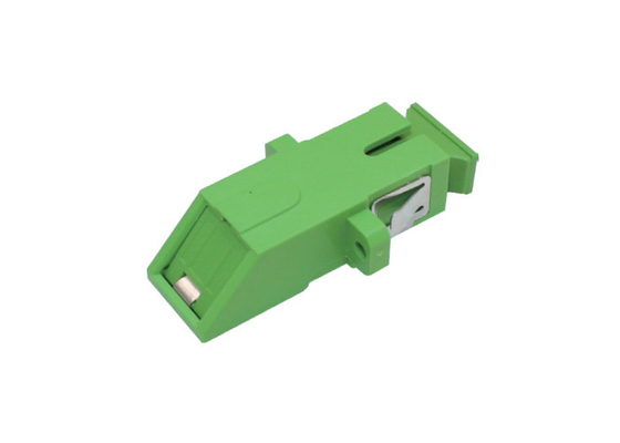Inner Shutter SC/APC Flange Fiber Optic Adapter with Metal Clip